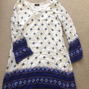 Long Sleeve Patterned Dress